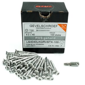 Gevelschroef RVS blank