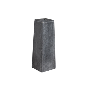 Betonpoer Antraciet 15x15cm | 50cm hoog | Incl. draadeind en stelplaat