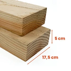Douglas balk 5x17,5 cm - Diverse lengtes