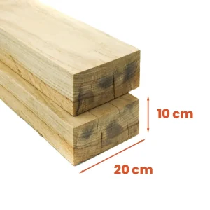 Eiken balk 10x20 cm - Diverse lengtes