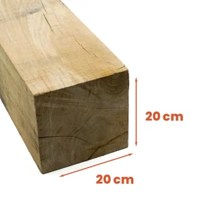 Eiken paal 20x20 cm Pahl Eichen
