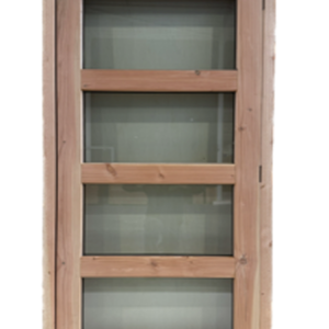 Douglas kozijn | met 4 ruits deur | 1000x2174 mm | linksdraaiend