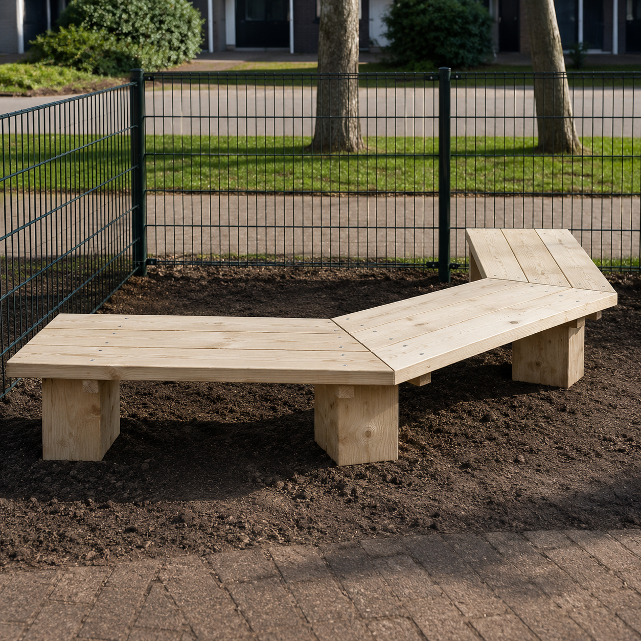 Achthoekige Parkbank